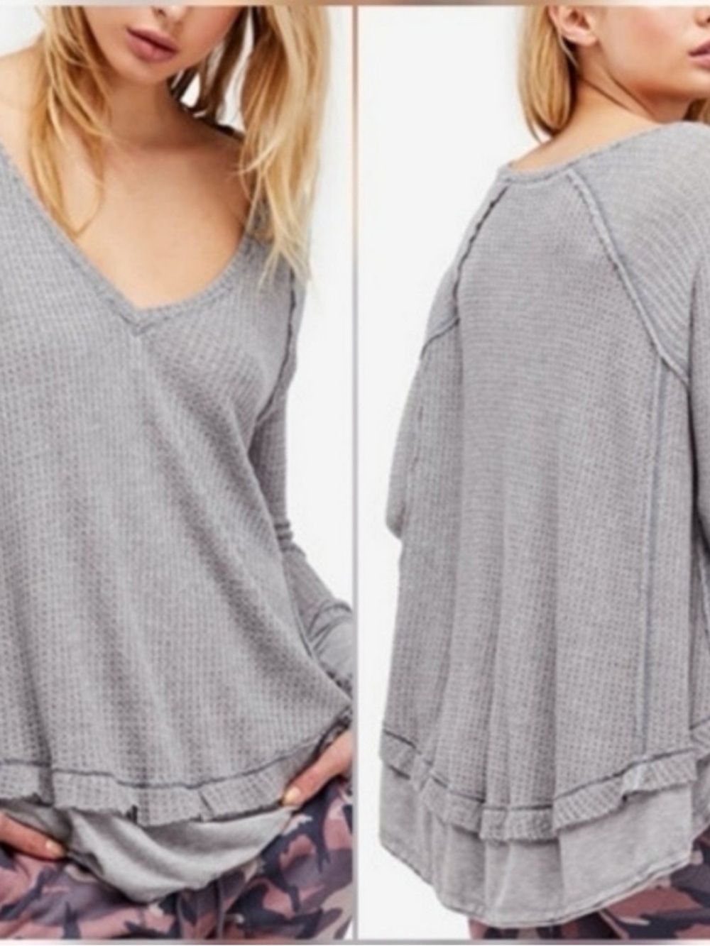 Free People / We The Free Laguna Thermal Top ā size Large (L/G)